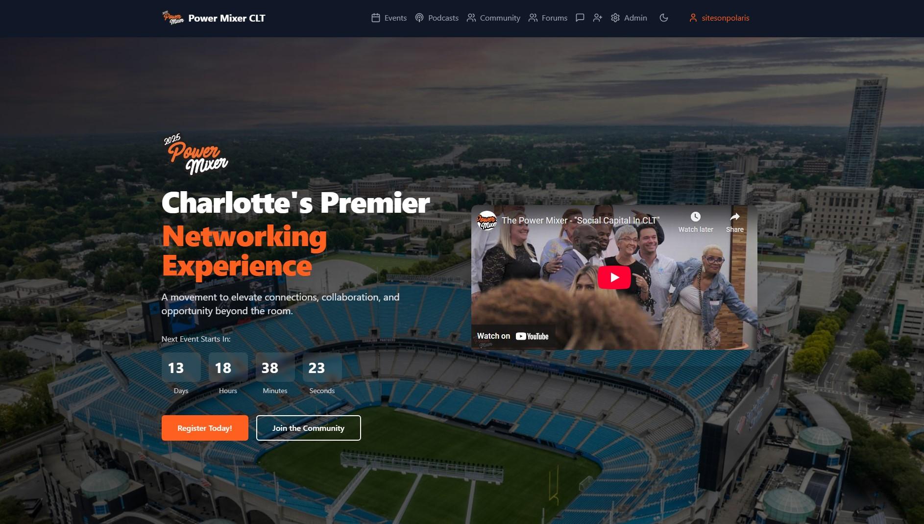 The Power Mixer website